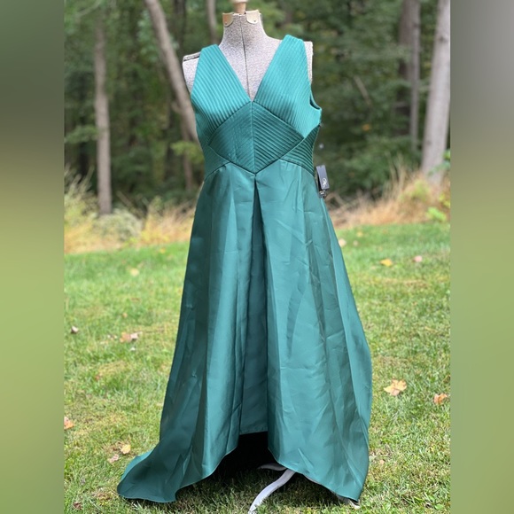 Adrianna Papell Dresses & Skirts - NWT Adrianna Papell Women's Pleated Hi Low Mikado Gown Size 14